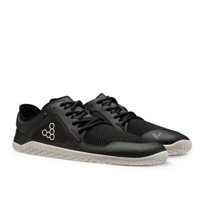 Vivobarefoot Men's Primus Lite II Bio Running Shoes Black / White | Vivobarefoot SLC258417